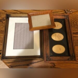 Vintage square and oval picture frame floral bundle wooden 8x10, 6x4 wallets